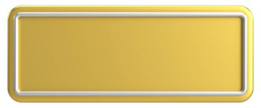 Üç boyutlu düğme. Boş tuş. 3B illüstrasyon.