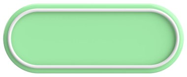 Üç boyutlu düğme. Boş tuş. 3B illüstrasyon.