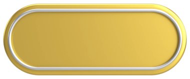 Üç boyutlu düğme. Boş tuş. 3B illüstrasyon.