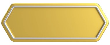 Üç boyutlu düğme. Boş tuş. 3B illüstrasyon.