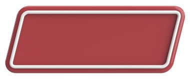 Üç boyutlu düğme. Boş tuş. 3B illüstrasyon.