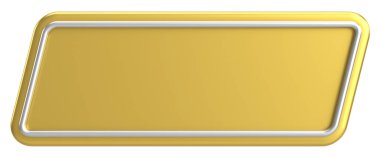 Üç boyutlu düğme. Boş tuş. 3B illüstrasyon.