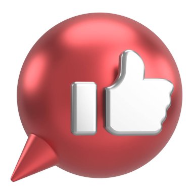 İkon gibi. Düğme gibi. 3B illüstrasyon.