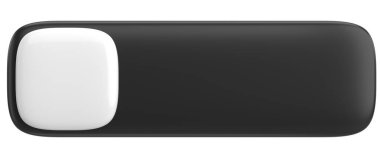 Üç boyutlu düğme. Boş tuş. 3B illüstrasyon.