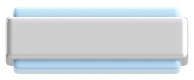 Üç boyutlu düğme. Boş tuş. 3B illüstrasyon.