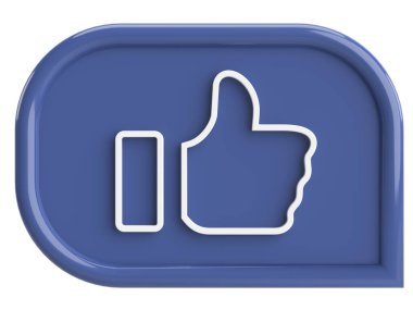 İkon gibi. Düğme gibi. 3B illüstrasyon.