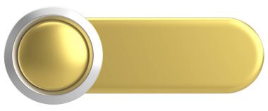 Üç boyutlu düğme. Boş tuş. 3B illüstrasyon.