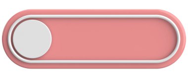 Üç boyutlu düğme. Boş tuş. 3B illüstrasyon.