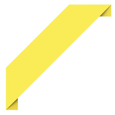 Köşedeki etiket. Köşedeki etiket. 3B illüstrasyon.