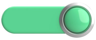 Üç boyutlu düğme. Boş tuş. 3B illüstrasyon.