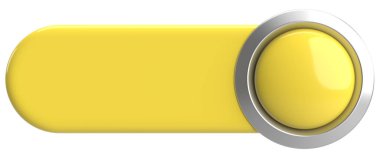 Üç boyutlu düğme. Boş tuş. 3B illüstrasyon.