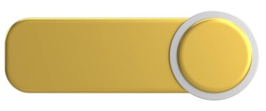 Üç boyutlu düğme. Boş tuş. 3B illüstrasyon.