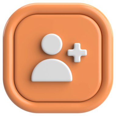 Üç boyutlu takip tuşu. 3B illüstrasyon.