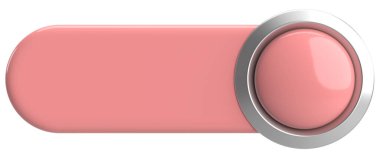 Üç boyutlu düğme. Boş tuş. 3B illüstrasyon.