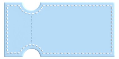 3 boyutlu kupon etiketi. 3B illüstrasyon.