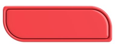 Üç boyutlu düğme. Boş tuş. 3B illüstrasyon.