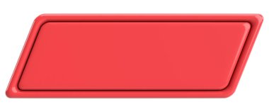 Üç boyutlu düğme. Boş tuş. 3B illüstrasyon.