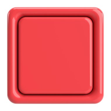 Üç boyutlu düğme. Boş tuş. 3B illüstrasyon.