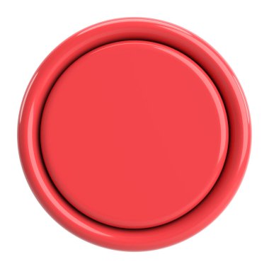 Üç boyutlu düğme. Boş tuş. 3B illüstrasyon.