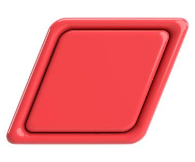 Üç boyutlu düğme. Boş tuş. 3B illüstrasyon.