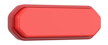 Üç boyutlu düğme. Boş tuş. 3B illüstrasyon.