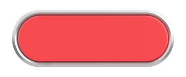 Üç boyutlu düğme. Boş tuş. 3B illüstrasyon.