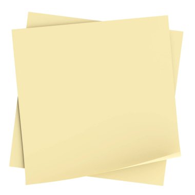 Üç boyutlu not defteri. Yapışkan bir not. 3B illüstrasyon.