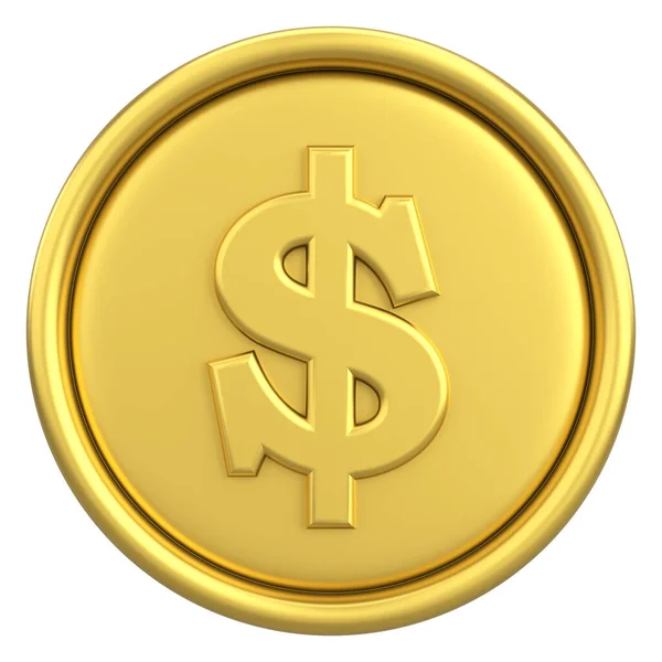 Moneta Dolarowa Pieniądze Ilustracja — Zdjęcie stockowe