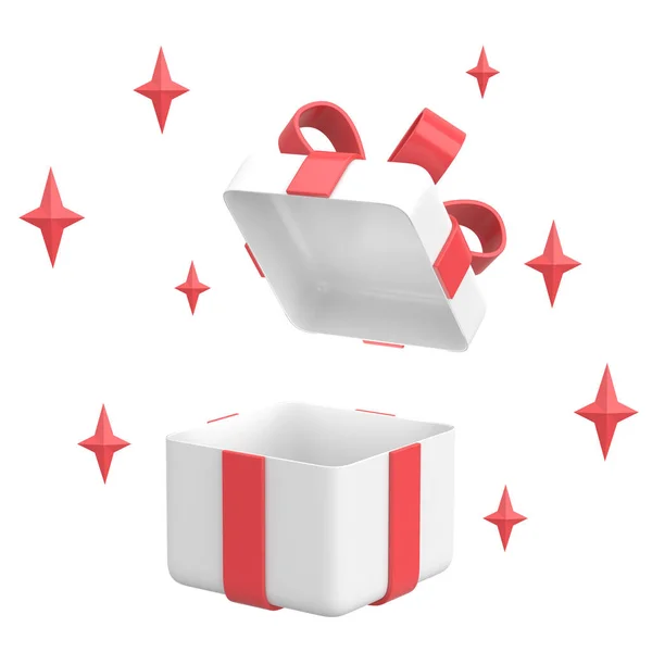 Öppnad Presentförpackning Presentförpackning Illustration — Stockfoto