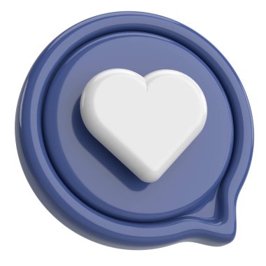 İkon gibi. Düğme gibi. 3B illüstrasyon.