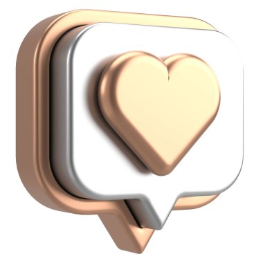 İkon gibi. Düğme gibi. 3B illüstrasyon.