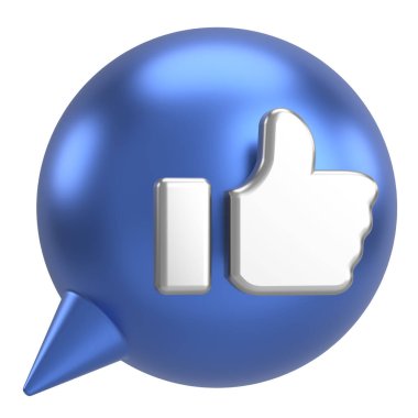 İkon gibi. Düğme gibi. 3B illüstrasyon.