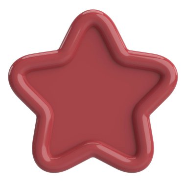 Üç boyutlu yıldız. Yıldız ikonu. 3B illüstrasyon.