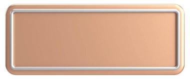 Üç boyutlu düğme. Boş tuş. 3B illüstrasyon.