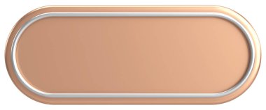 Üç boyutlu düğme. Boş tuş. 3B illüstrasyon.