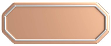 Üç boyutlu düğme. Boş tuş. 3B illüstrasyon.