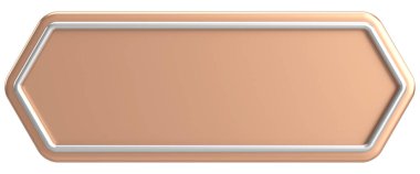 Üç boyutlu düğme. Boş tuş. 3B illüstrasyon.