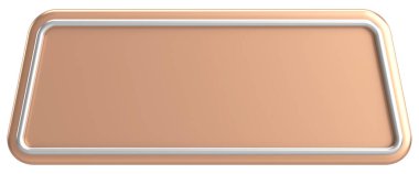 Üç boyutlu düğme. Boş tuş. 3B illüstrasyon.