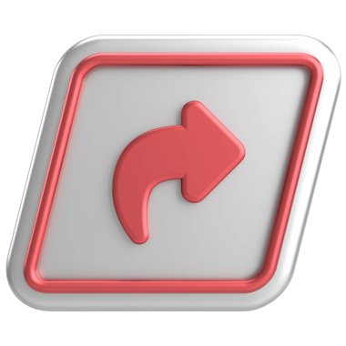 Paylaş düğmesi. Simgeyi paylaş. 3B illüstrasyon.