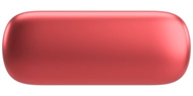 Üç boyutlu düğme. Boş tuş. 3B illüstrasyon.