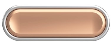 Üç boyutlu düğme. Boş tuş. 3B illüstrasyon.