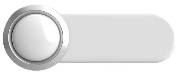 Üç boyutlu düğme. Boş tuş. 3B illüstrasyon.
