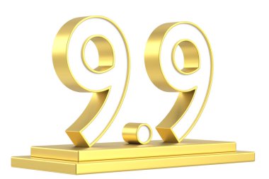 9.9 indirimli. Eylül indirimi. 3B illüstrasyon.