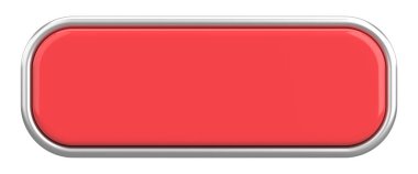 Üç boyutlu düğme. Boş tuş. 3B illüstrasyon.