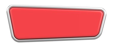 Üç boyutlu düğme. Boş tuş. 3B illüstrasyon.