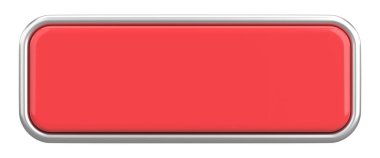 Üç boyutlu düğme. Boş tuş. 3B illüstrasyon.