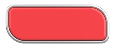 Üç boyutlu düğme. Boş tuş. 3B illüstrasyon.