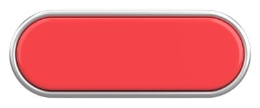 Üç boyutlu düğme. Boş tuş. 3B illüstrasyon.