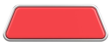 Üç boyutlu düğme. Boş tuş. 3B illüstrasyon.