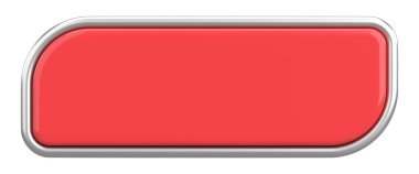 Üç boyutlu düğme. Boş tuş. 3B illüstrasyon.